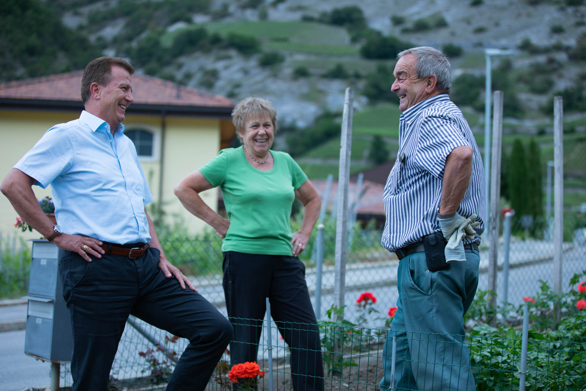 Die Bewohner von Salgesch sind immer für einen Schwatz zu haben.