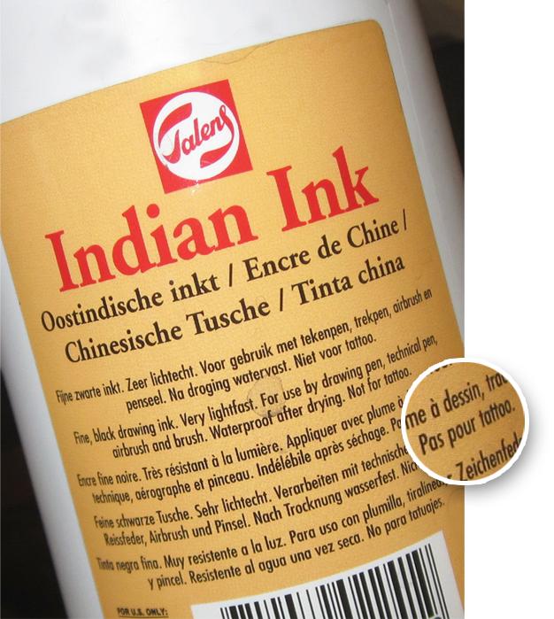 Auf seinen Kontrollgängen hat Thomas Zenhäusern chinesische Tusche, die ausdrücklich nicht für Tattoos geeignet ist, entdeckt.